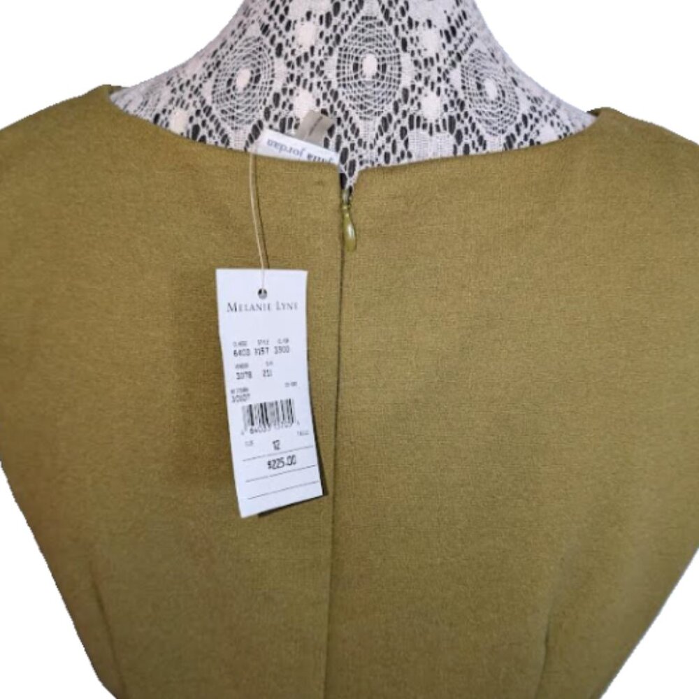 Melanie Lyne Crew Neck Ruched Ponte Sheath Dress Size 12 NWT - Picture 5 of 5